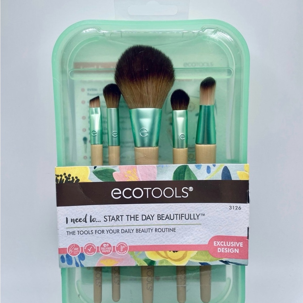 EcoTools Makeup Brush Set - Green and Tan